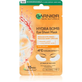 Garnier Textil Masks Hydra Bomb mască înviorătoare pentru ochi - imagine 2